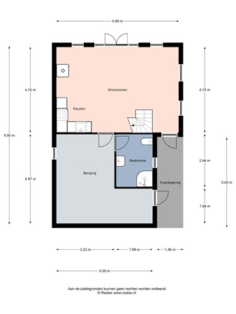 Floorplan - Dorpsstraat 54, 3751 ES Bunschoten-Spakenburg